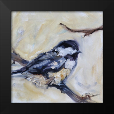 Chickadee 4 Black Modern Wood Framed Art Print by Gould, Renee