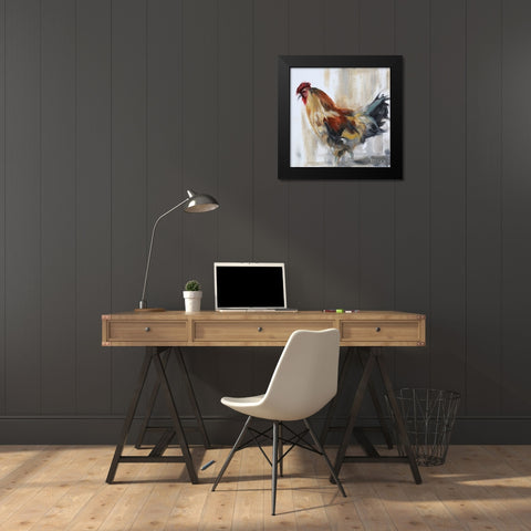 Chicken 2 Black Modern Wood Framed Art Print by Gould, Renee