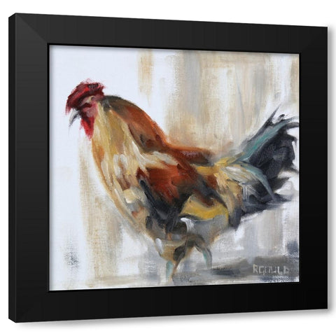 Chicken 2 Black Modern Wood Framed Art Print by Gould, Renee