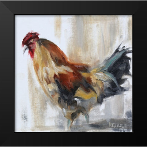 Chicken 2 Black Modern Wood Framed Art Print by Gould, Renee