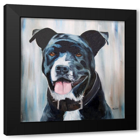 Dog 2-4 Black Modern Wood Framed Art Print by Gould, Renee