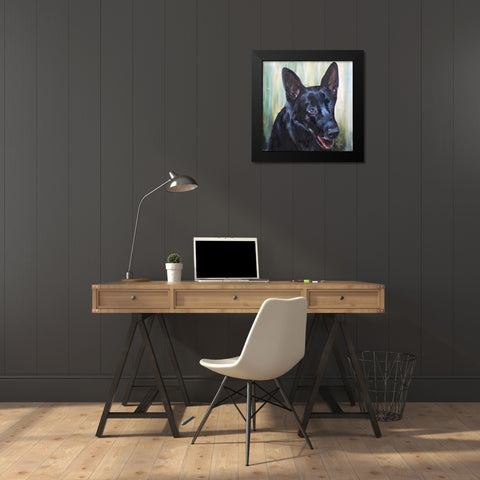 Dog 2-18 Black Modern Wood Framed Art Print by Gould, Renee