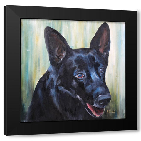 Dog 2-18 Black Modern Wood Framed Art Print by Gould, Renee