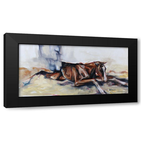 First Touch Black Modern Wood Framed Art Print by Gould, Renee