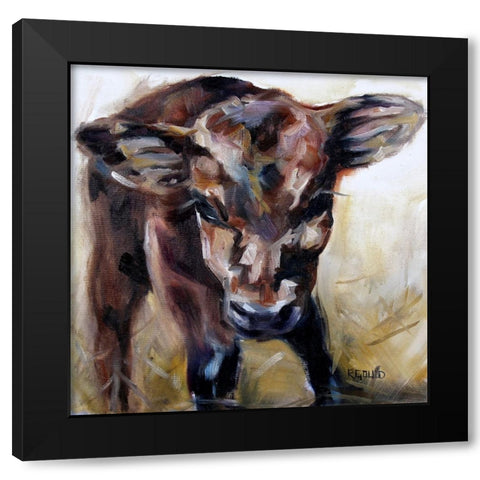 Hello Black Modern Wood Framed Art Print by Gould, Renee
