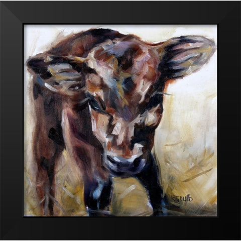Hello Black Modern Wood Framed Art Print by Gould, Renee