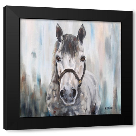 Horse 2-12 Black Modern Wood Framed Art Print by Gould, Renee