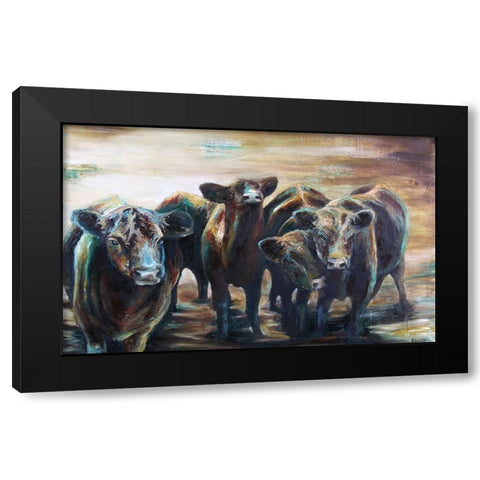 Jokers Black Modern Wood Framed Art Print by Gould, Renee