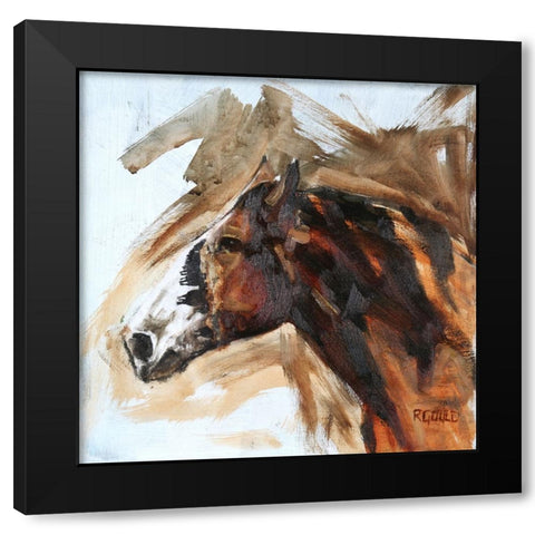 Lead Mare Black Modern Wood Framed Art Print with Double Matting by Gould, Renee