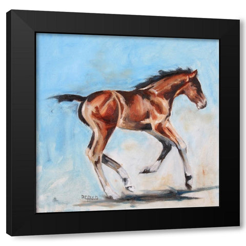 On The Move Black Modern Wood Framed Art Print with Double Matting by Gould, Renee