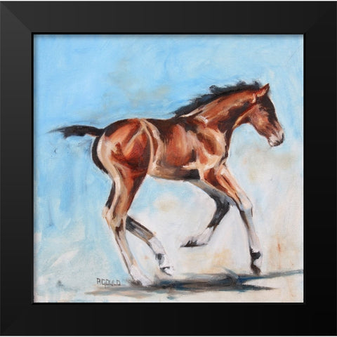On The Move Black Modern Wood Framed Art Print by Gould, Renee