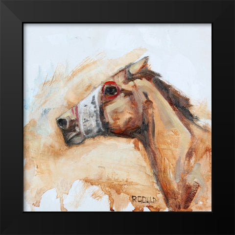 Racin Black Modern Wood Framed Art Print by Gould, Renee