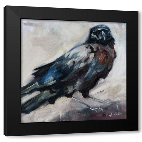 Raven Black Modern Wood Framed Art Print by Gould, Renee