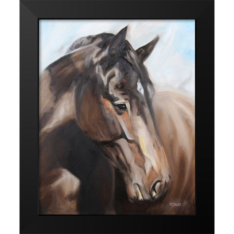 Smoldering Black Modern Wood Framed Art Print by Gould, Renee