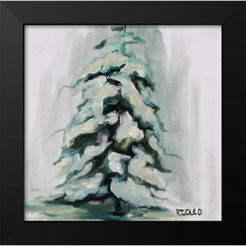 Snowy Tree 2 Black Modern Wood Framed Art Print by Gould, Renee