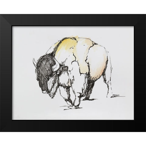 Struttin Black Modern Wood Framed Art Print by Gould, Renee