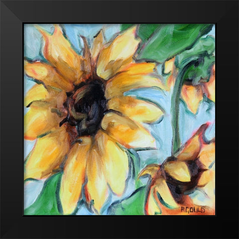 Sunflowers 6 Black Modern Wood Framed Art Print by Gould, Renee