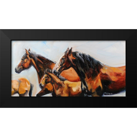 The Herd Black Modern Wood Framed Art Print by Gould, Renee