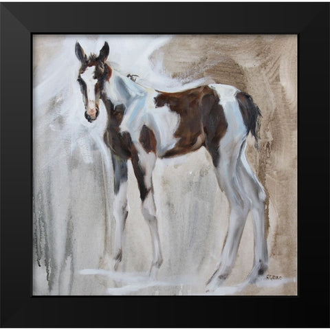 Tiggs Black Modern Wood Framed Art Print by Gould, Renee