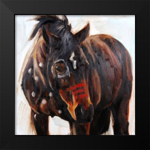 Wavering Black Modern Wood Framed Art Print by Gould, Renee