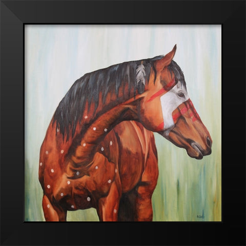 Whisper in the Wind Black Modern Wood Framed Art Print by Gould, Renee
