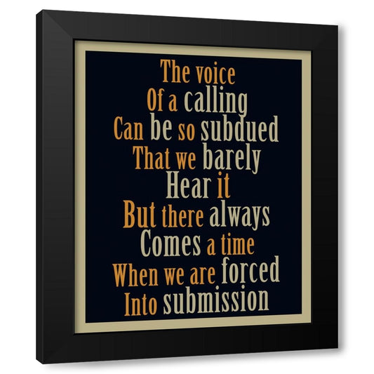 Calling Word Art Black Modern Wood Framed Art Print by Homawoo, Richard