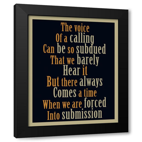 Calling Word Art Black Modern Wood Framed Art Print by Homawoo, Richard