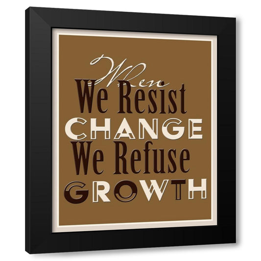 Change Word Art Black Modern Wood Framed Art Print by Homawoo, Richard