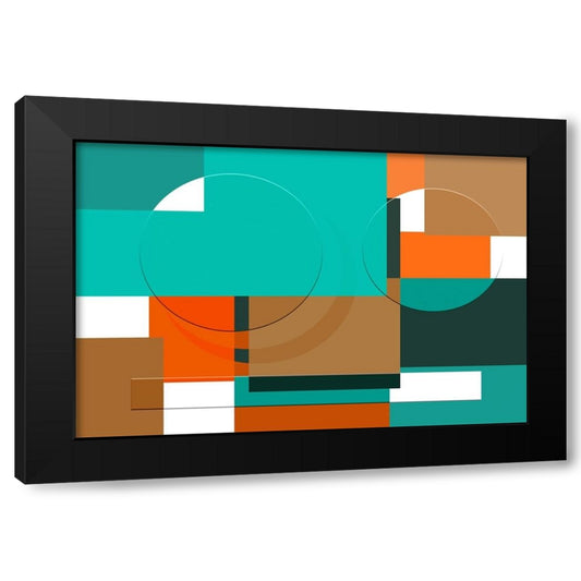 Comfort Color Collage-2 Black Modern Wood Framed Art Print by Homawoo, Richard