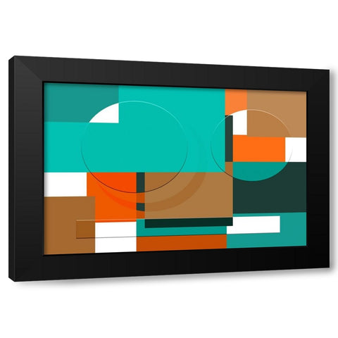 Comfort Color Collage-2 Black Modern Wood Framed Art Print by Homawoo, Richard
