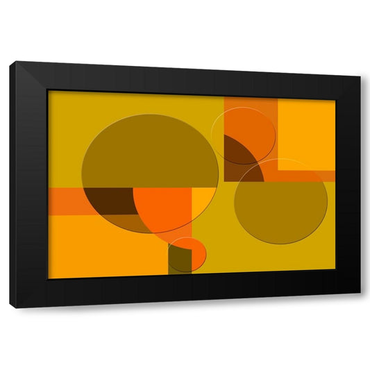 Earth Color Collage Black Modern Wood Framed Art Print by Homawoo, Richard