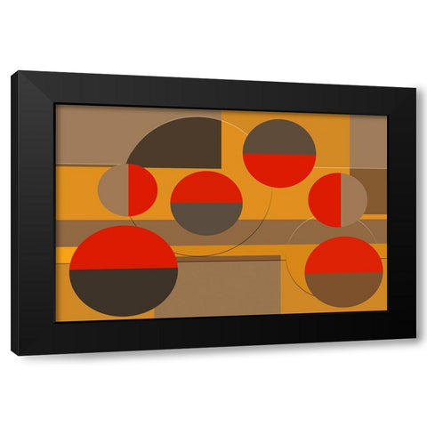 Eros Heart Color Collage Black Modern Wood Framed Art Print by Homawoo, Richard