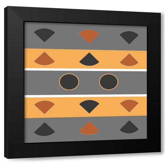 Ethnic Pattern-1 Black Modern Wood Framed Art Print by Homawoo, Richard