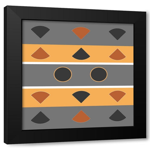Ethnic Pattern-1 Black Modern Wood Framed Art Print by Homawoo, Richard