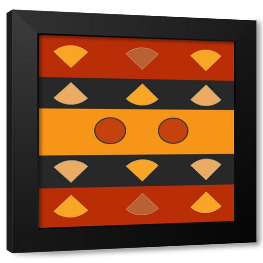 Ethnic Pattern-2 Black Modern Wood Framed Art Print by Homawoo, Richard