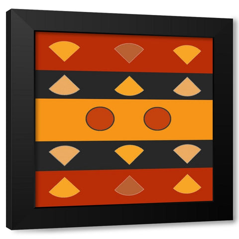 Ethnic Pattern-2 Black Modern Wood Framed Art Print by Homawoo, Richard