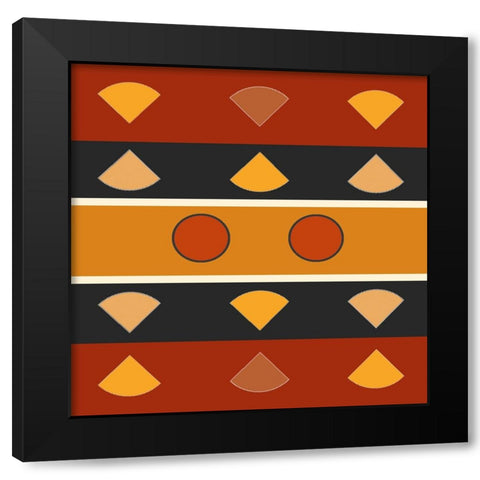 Ethnic Pattern-3 Black Modern Wood Framed Art Print by Homawoo, Richard