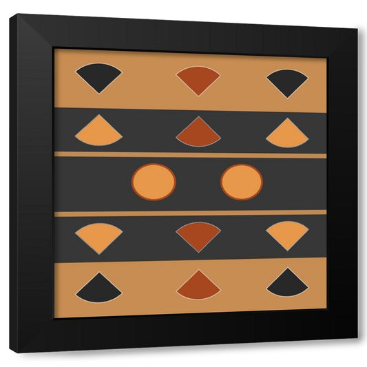 Ethnic Pattern-4 Black Modern Wood Framed Art Print by Homawoo, Richard