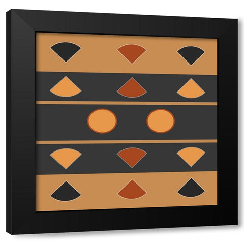 Ethnic Pattern-4 Black Modern Wood Framed Art Print by Homawoo, Richard