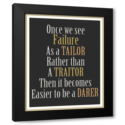 Failure Word Art-2 Black Modern Wood Framed Art Print by Homawoo, Richard