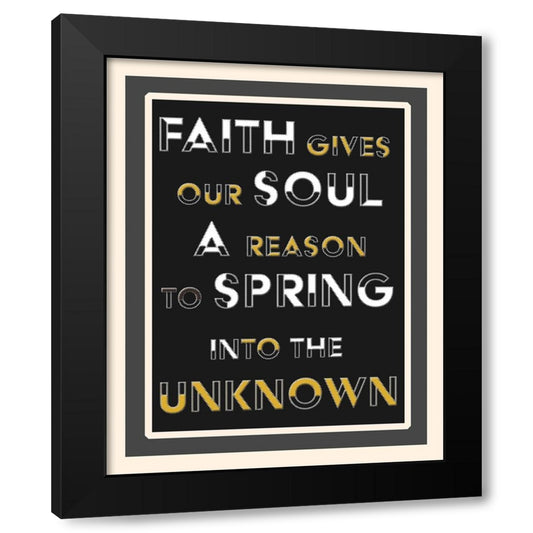 Faith Word Art-2 Black Modern Wood Framed Art Print by Homawoo, Richard