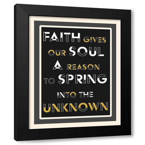 Faith Word Art-2 Black Modern Wood Framed Art Print by Homawoo, Richard