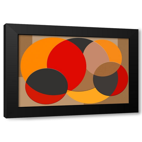 In Love Color Collage Black Modern Wood Framed Art Print by Homawoo, Richard