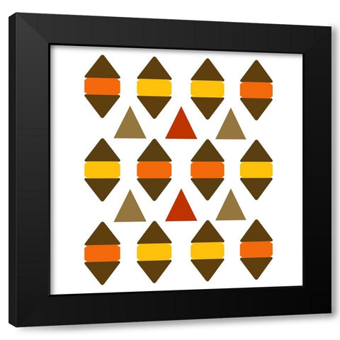 Meshed Shapes-1 Black Modern Wood Framed Art Print by Homawoo, Richard