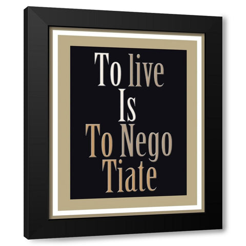 Negotiation Word Art-2 Black Modern Wood Framed Art Print by Homawoo, Richard