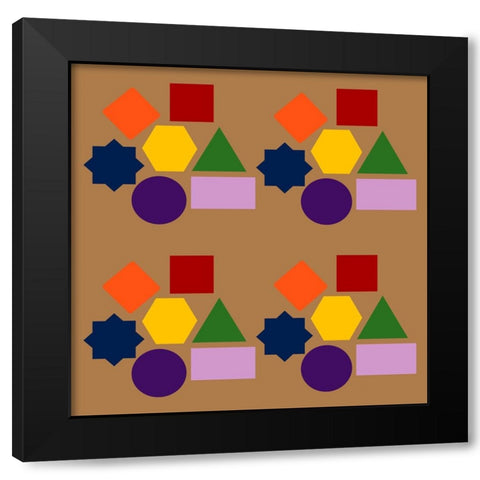 Rainbow Geometry-3 Black Modern Wood Framed Art Print by Homawoo, Richard