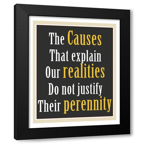 Realities Word Art Black Modern Wood Framed Art Print by Homawoo, Richard