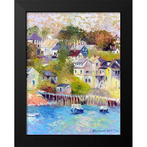 Maine Black Modern Wood Framed Art Print by Wallich, Richard