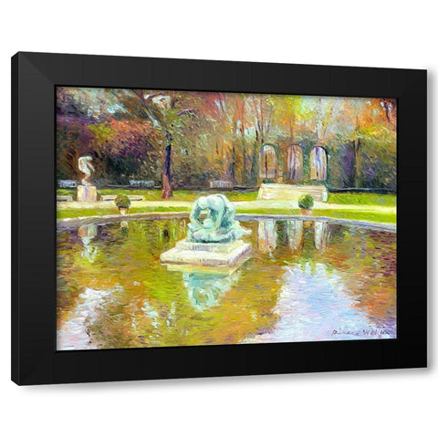 Rodin Museum Black Modern Wood Framed Art Print with Double Matting by Wallich, Richard
