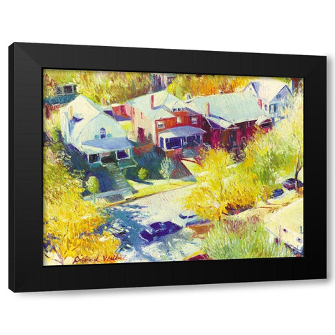 Downing Street Black Modern Wood Framed Art Print with Double Matting by Wallich, Richard